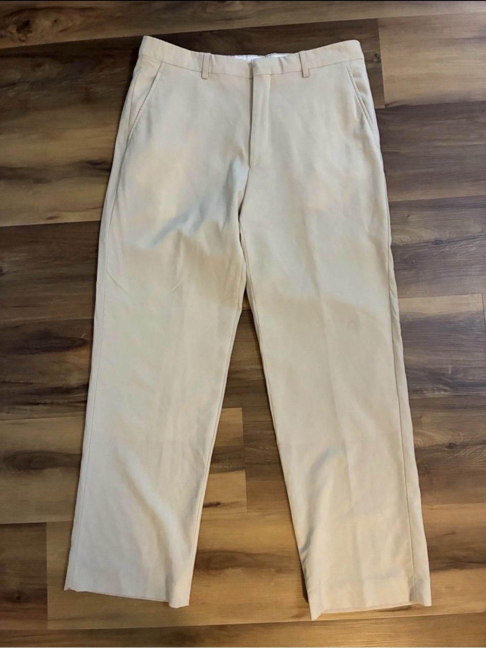 Vintage Calvin Klein Golf Wool Trousers Cream Beige W34 L30 Made In Italy Y2K